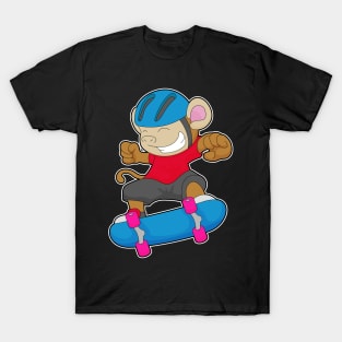 Monkey Skater Skateboard Sports T-Shirt